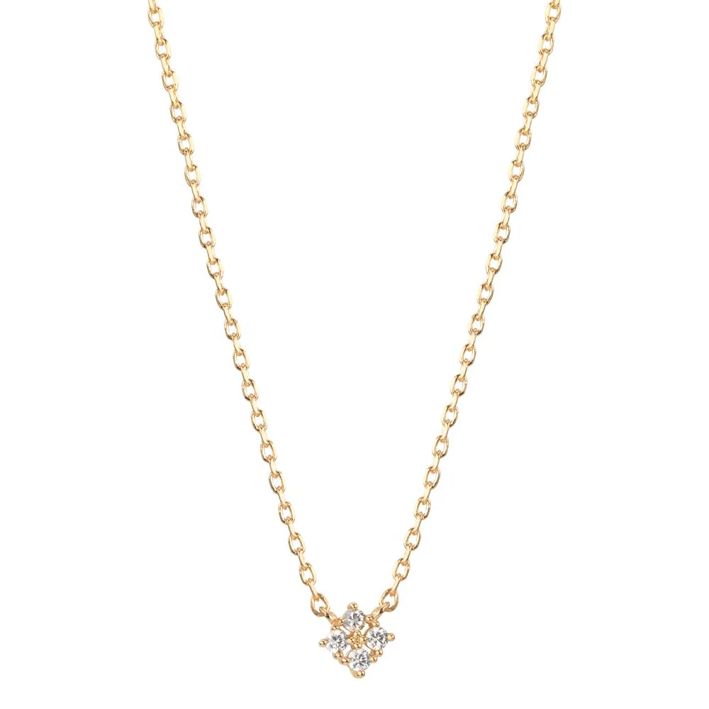 Collana Bronzo Zirconia 4 pietra 40-45 cm
