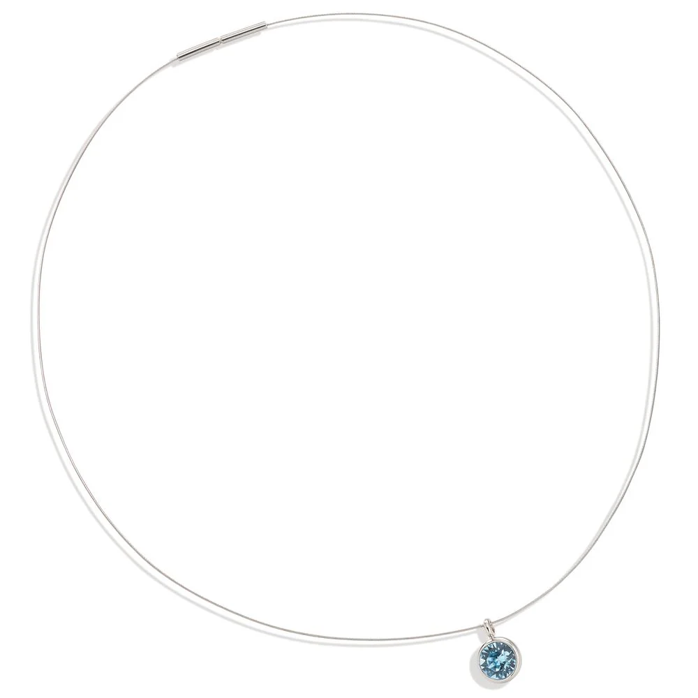 Collana Bronzo Zirconia acqua 45 cm Ø8 mm - Image 2