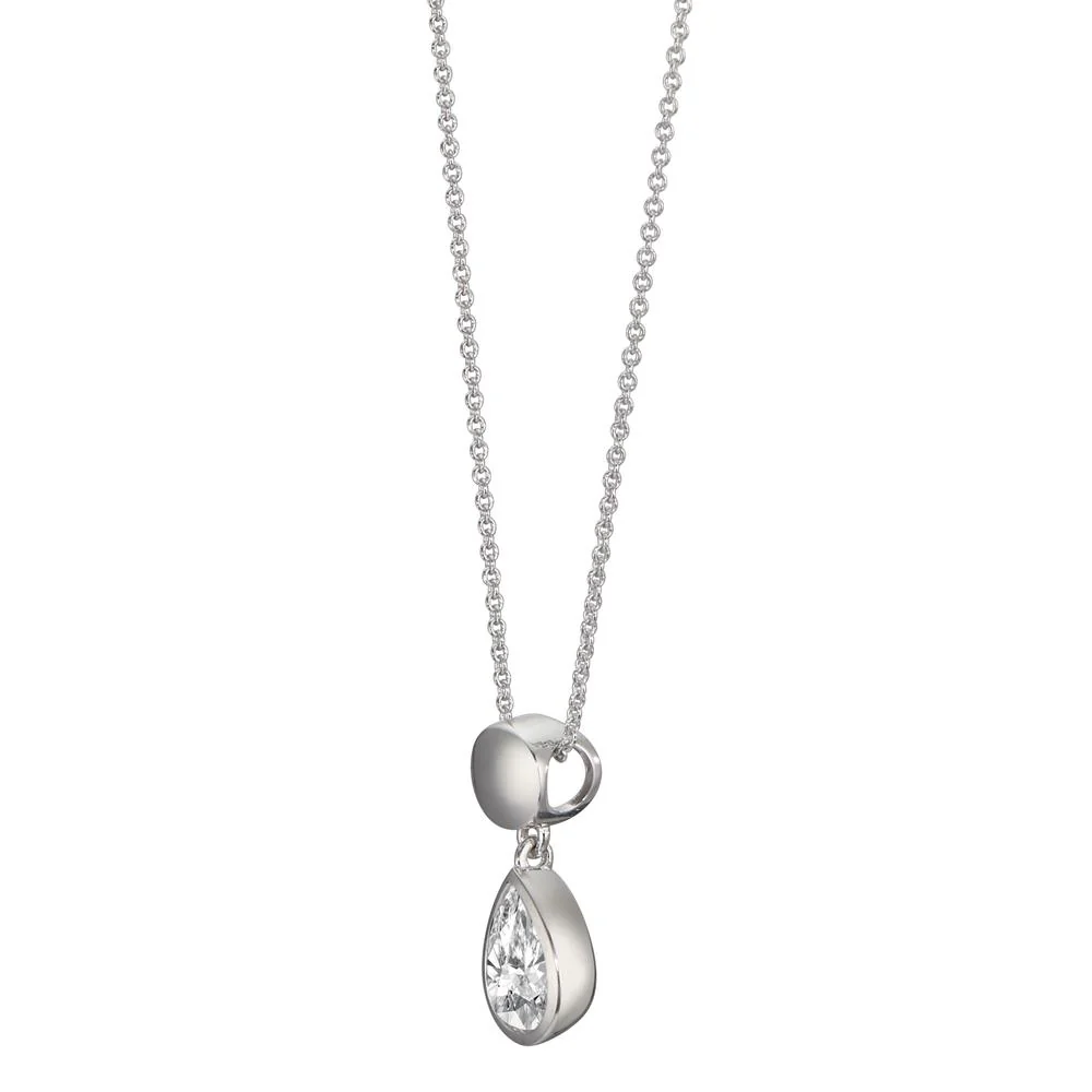 Collana Oro bianco 375/9K Zirconia 40-42 cm - Image 2