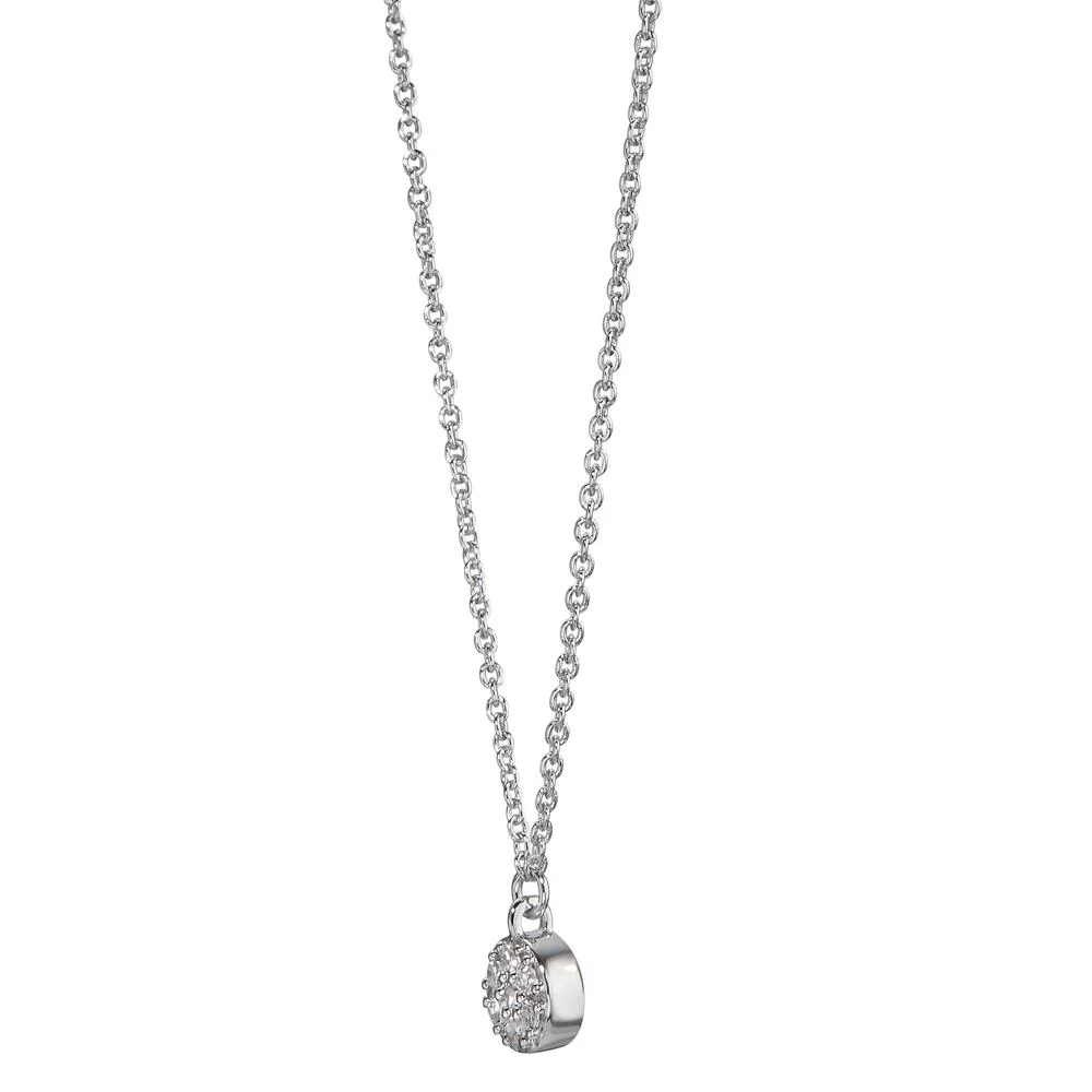 Collana Oro bianco 585/14 kt Diamante 0.027 ct, 7 pietra, w-si 42 cm - Image 2