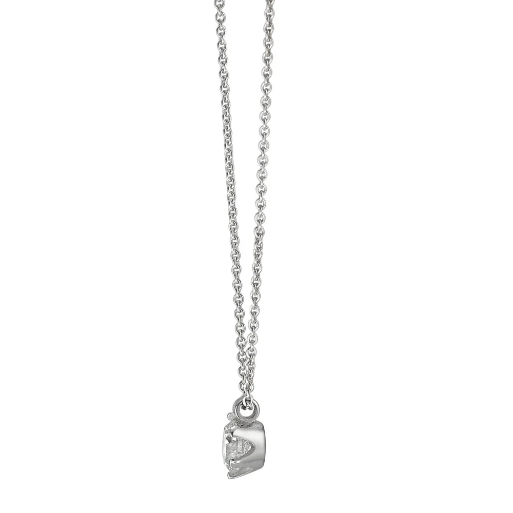 Collana Oro bianco 585/14 kt Diamante 0.22 ct, w-si 39.5-42 cm - Image 2