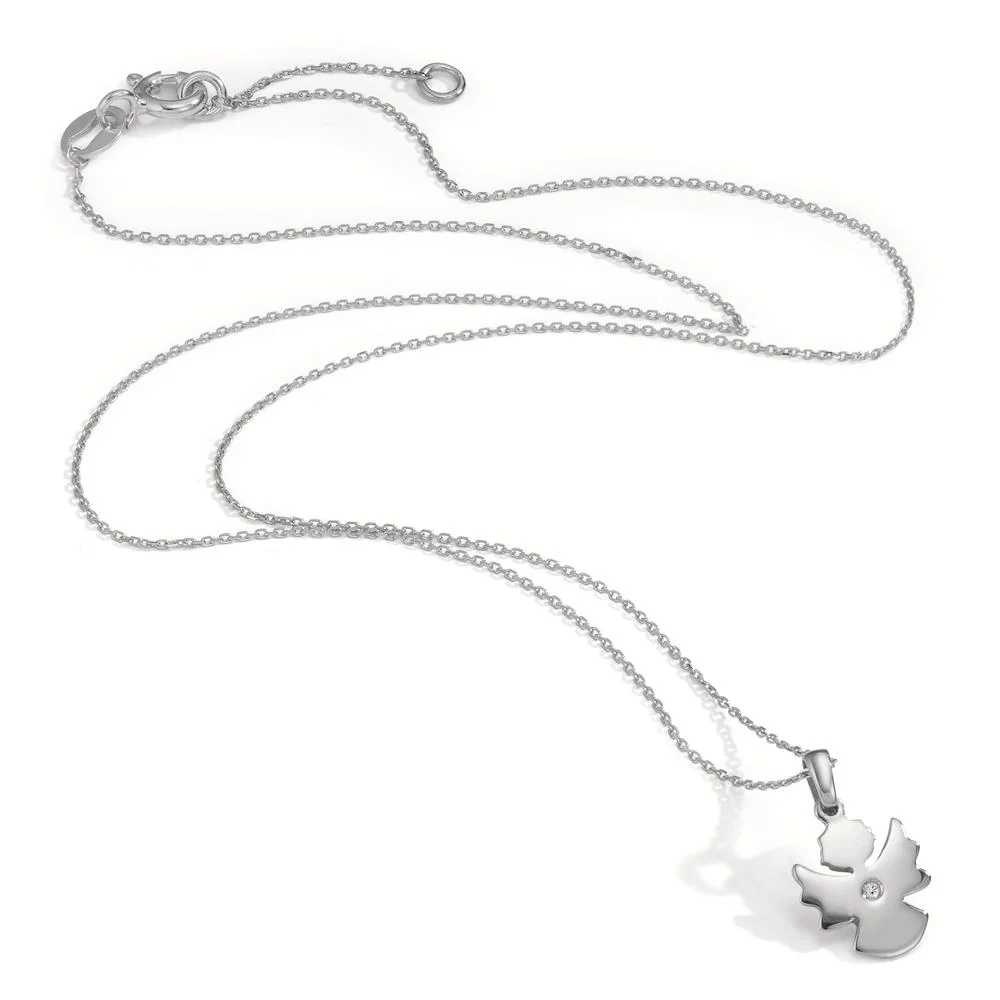 Collana Oro bianco 750/18 carati Diamante 0.008 ct, w-si Angelo 36-38 cm Ø9 mm - Image 2