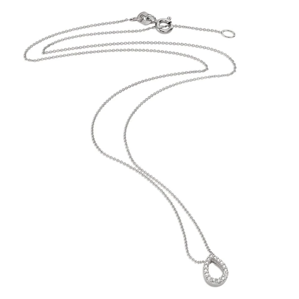 Collana Oro bianco 750/18 carati Diamante 0.02 ct, p1 40-42 cm - Image 2