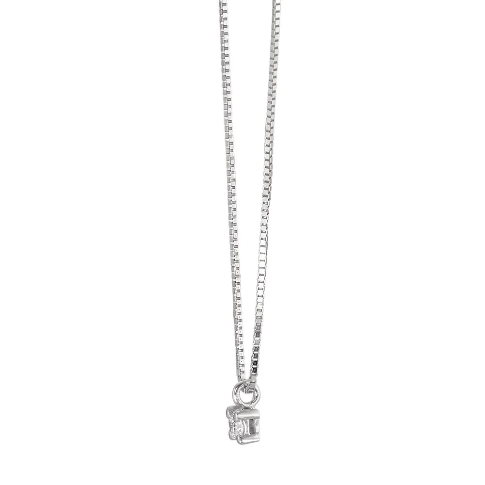 Collana Oro bianco 750/18 carati Diamante 0.03 ct, w-si 42 cm Ø2.5 mm - Image 2