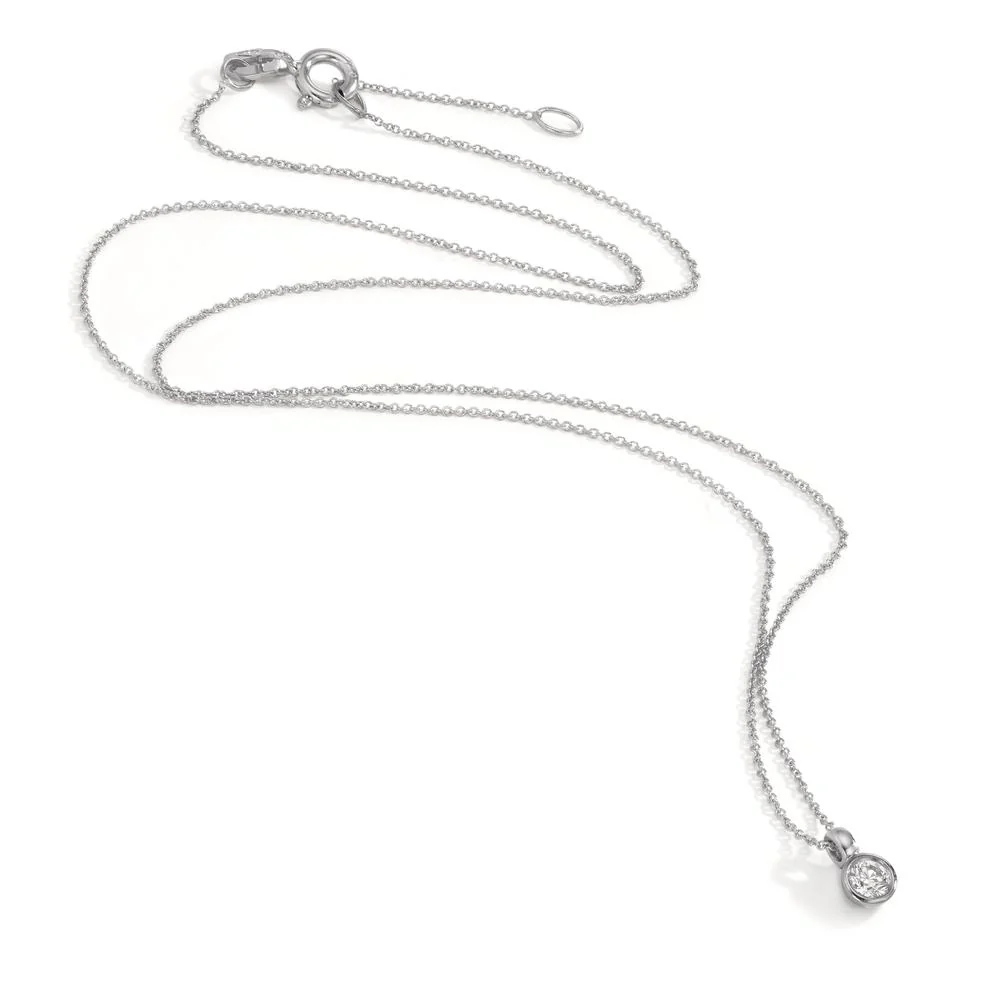 Collana Oro bianco 750/18 carati Diamante 0.05 ct, w-si 40-42 cm - Image 2