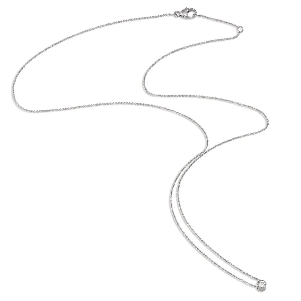 Collana Oro bianco 750/18 carati Diamante 0.06 ct, w-si 40-42 cm - Image 3