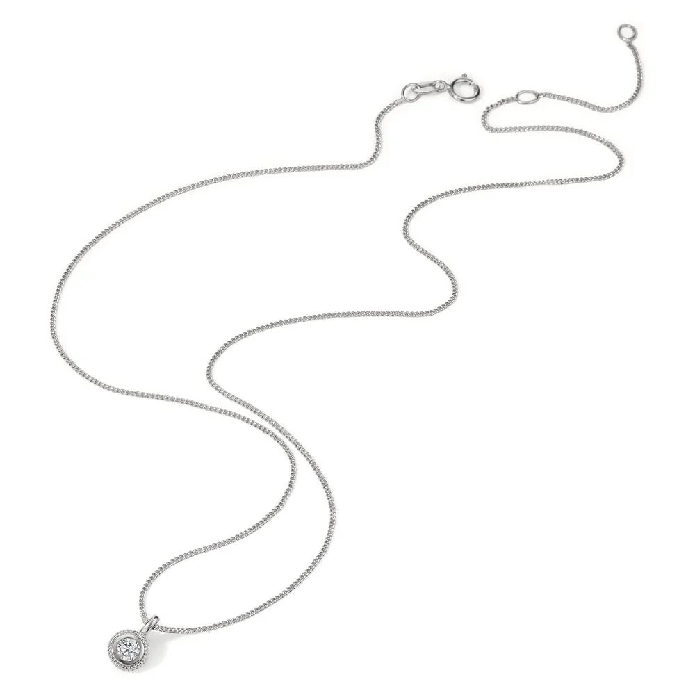 Collana Oro bianco 750/18 carati Diamante 0.10 ct, [Brillant], w-si 40-42 cm Ø5.5 mm - Image 2