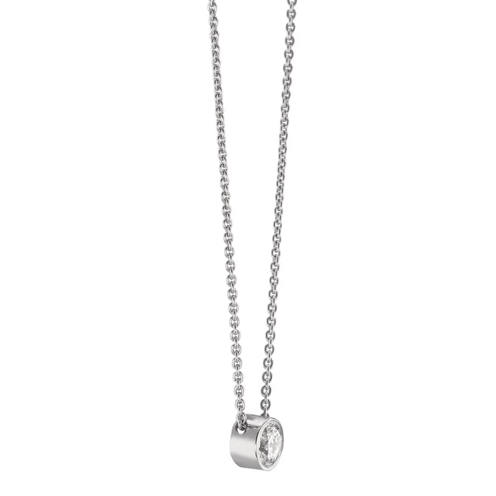 Collana Oro bianco 750/18 carati Diamante 0.10 ct, w-si 40-42 cm - Image 2