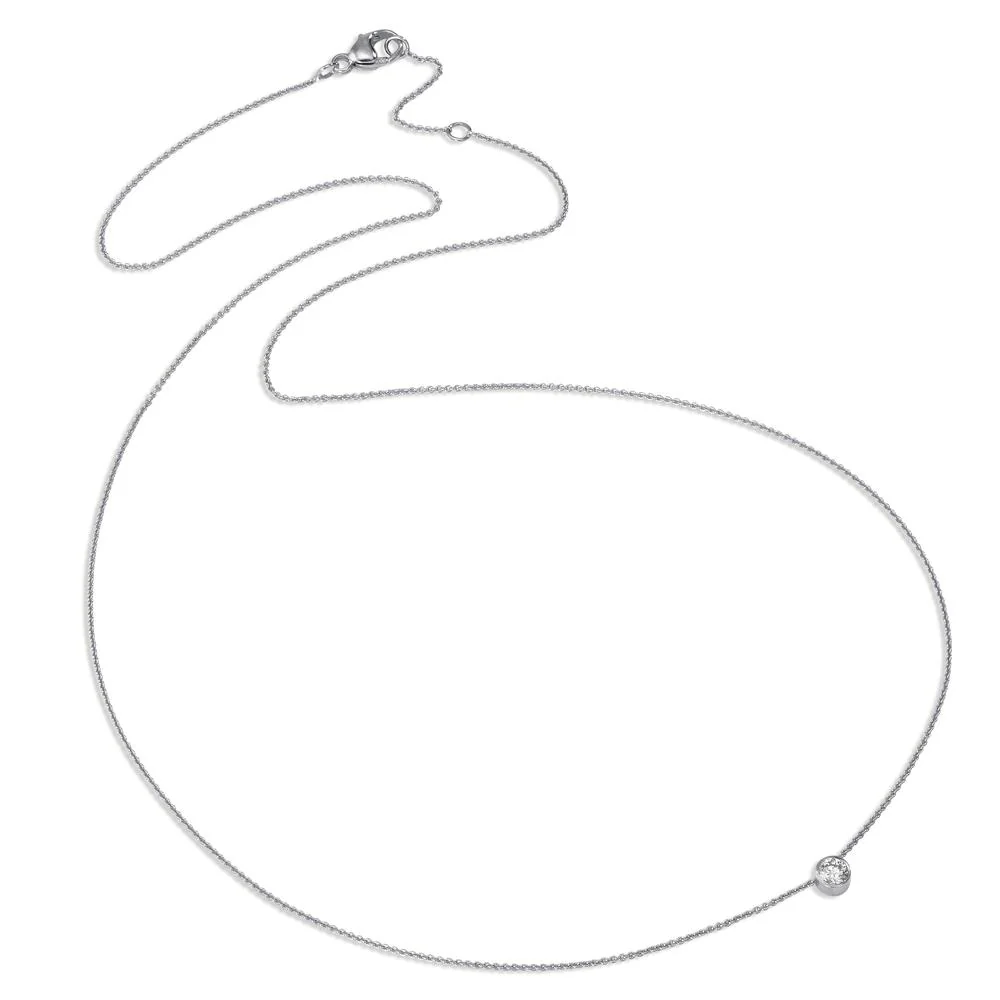 Collana Oro bianco 750/18 carati Diamante 0.10 ct, w-si 40-42 cm - Image 3