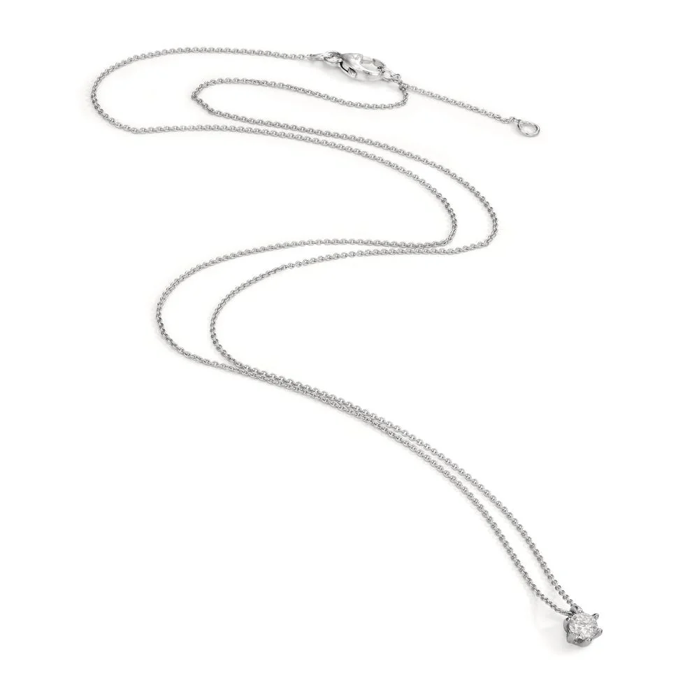 Collana Oro bianco 750/18 carati Diamante 0.10 ct, w-si 40-42 cm - Image 2