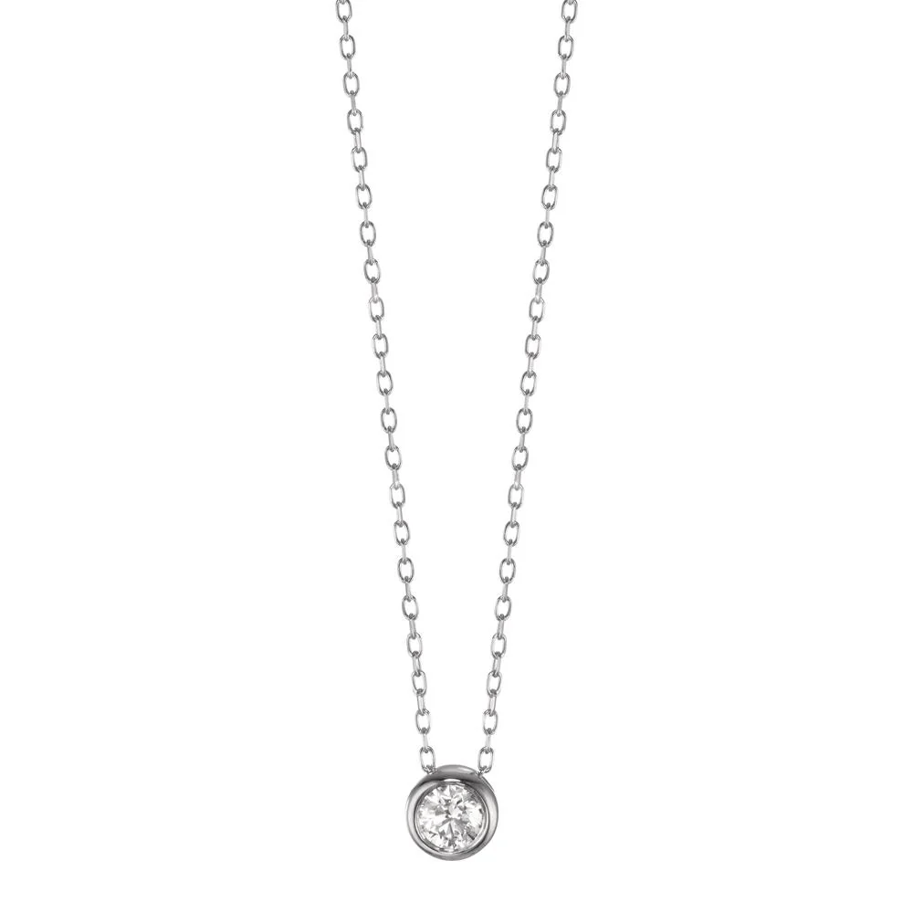 Collana Oro bianco 750/18 carati Diamante 0.10 ct, w-vsi 40-45 cm
