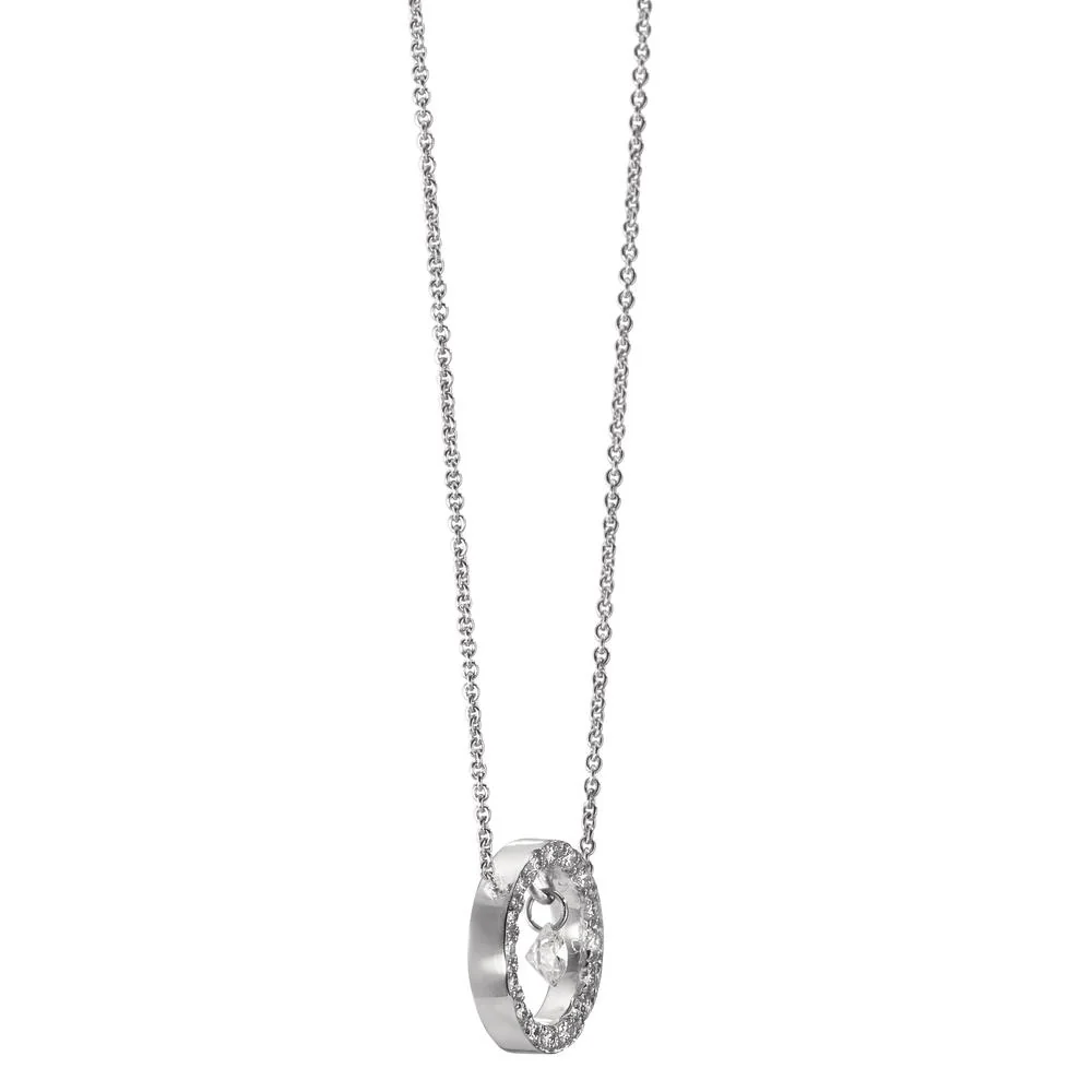 Collana Oro bianco 750/18 carati Diamante 0.14 ct, 17 pietra, w-si 40-42 cm - Image 2