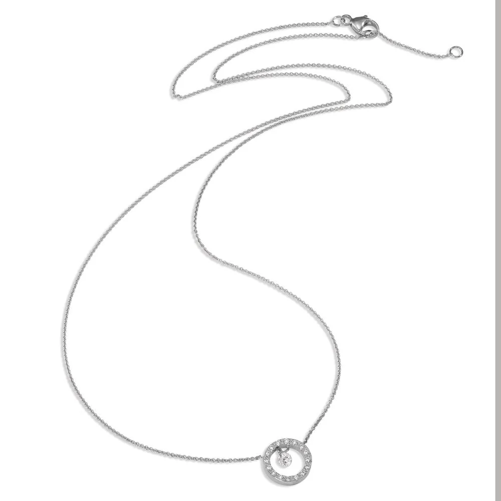 Collana Oro bianco 750/18 carati Diamante 0.14 ct, 17 pietra, w-si 40-42 cm - Image 3