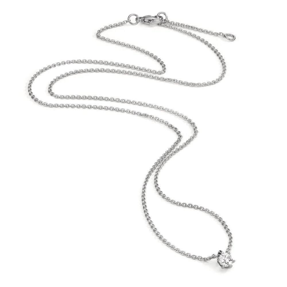 Collana Oro bianco 750/18 carati Diamante 0.15 ct, w-si 40-42 cm - Image 2