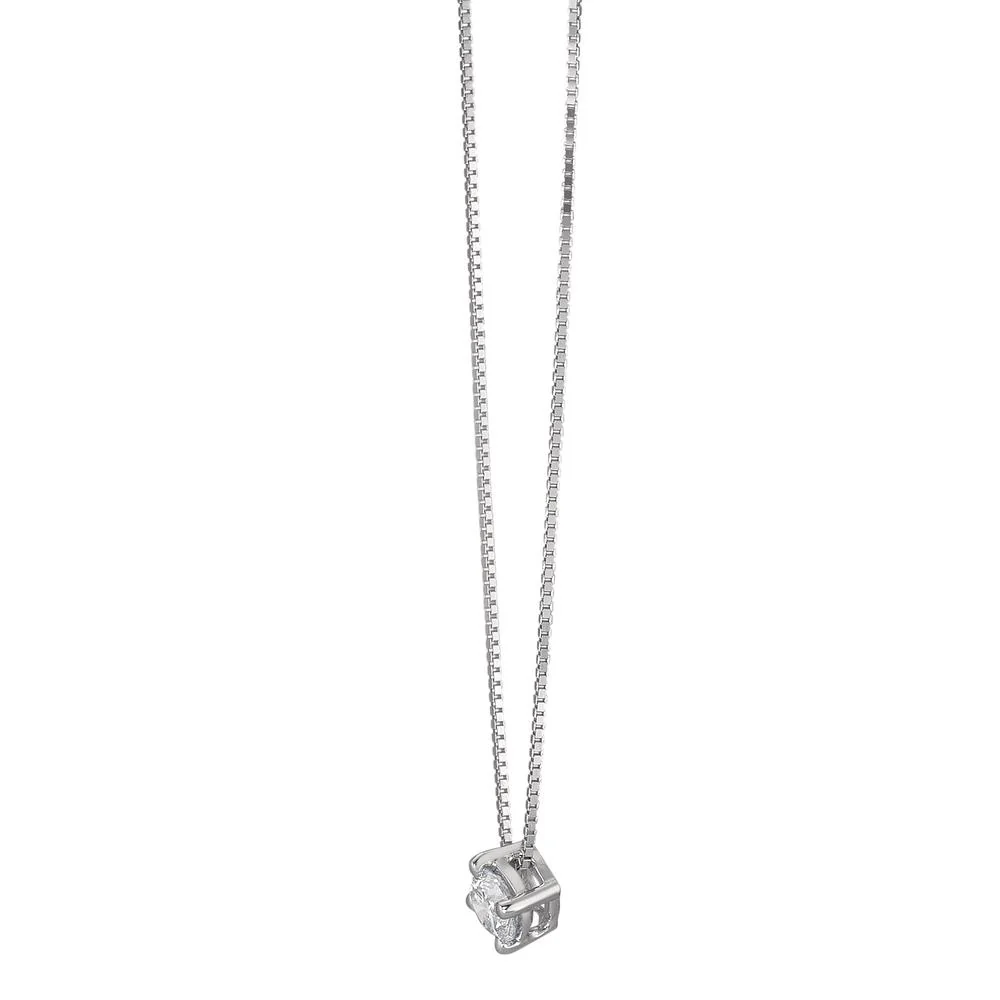 Collana Oro bianco 750/18 carati Diamante 0.15 ct, w-si 42 cm Ø3.5 mm - Image 2