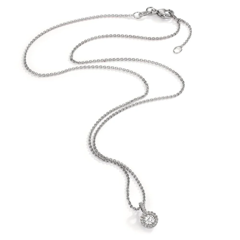 Collana Oro bianco 750/18 carati Diamante 0.24 ct, w-si 40-42 cm - Image 2