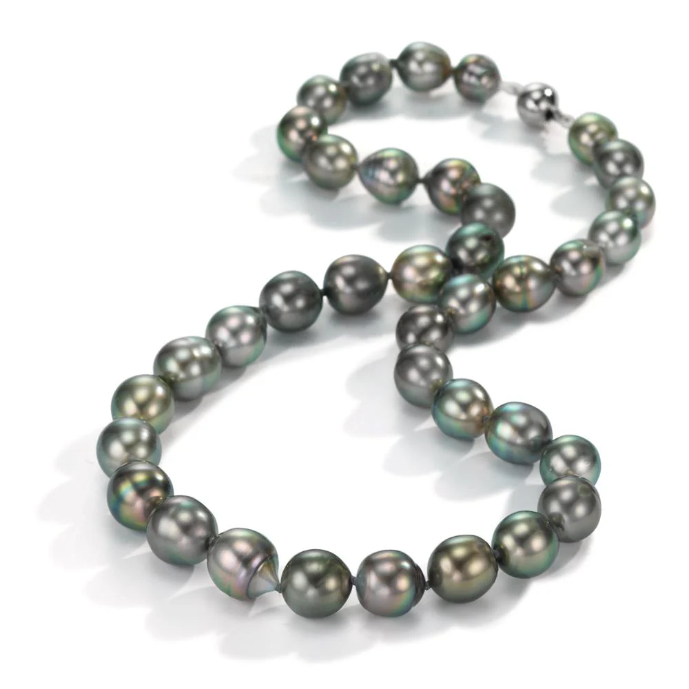 Collana Oro bianco 750/18 carati Perla di Tahiti 9-10 mm 45 cm - Image 2