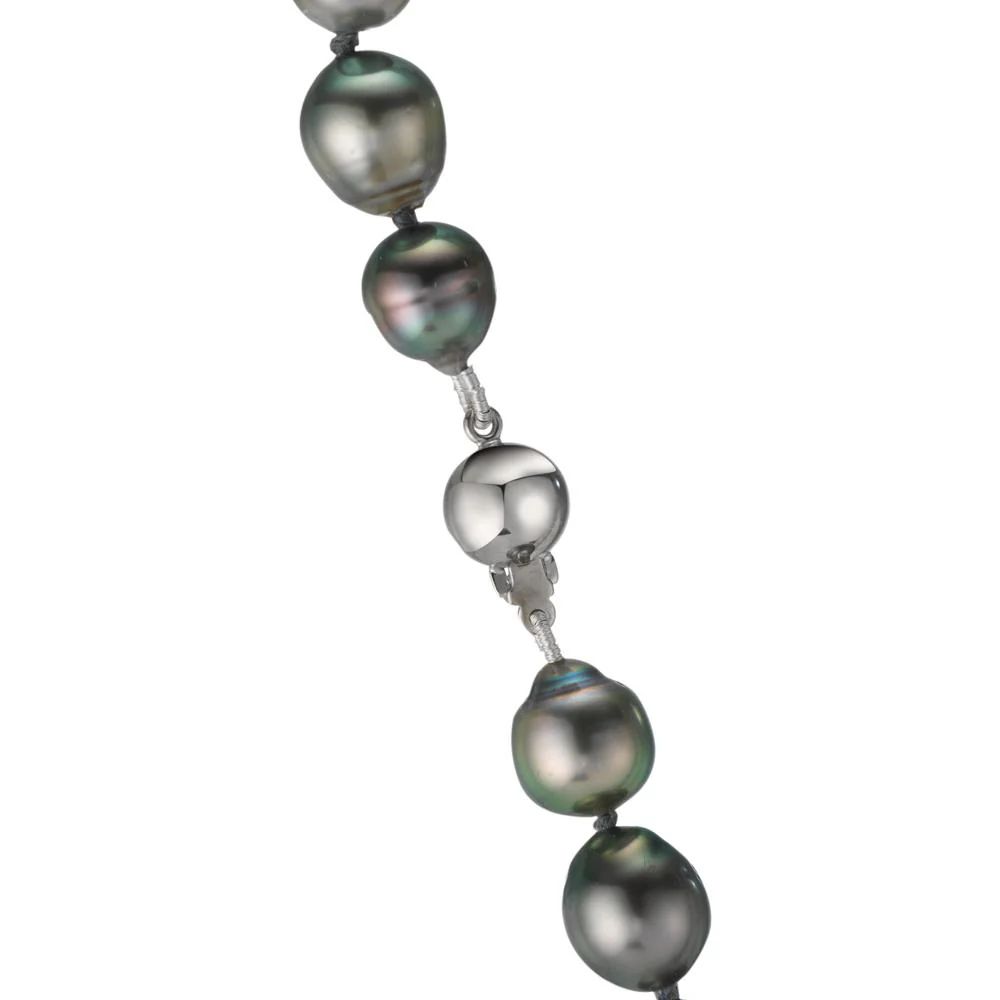 Collana Oro bianco 750/18 carati Perla di Tahiti 9-10 mm 45 cm - Image 3