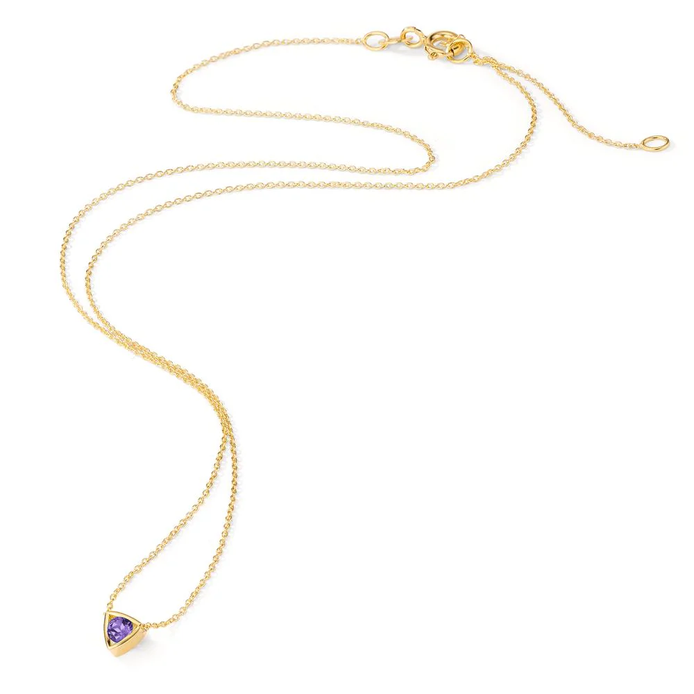 Collana Oro giallo 585/14 kt Ametista 0.11 ct 39-42 cm - Image 2