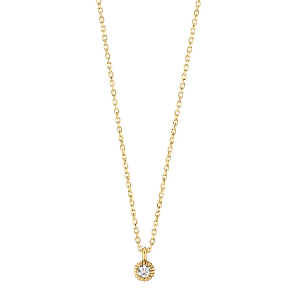 Collana Oro giallo 585/14 kt Diamante 0.057 ct, w-si 39-42 cm