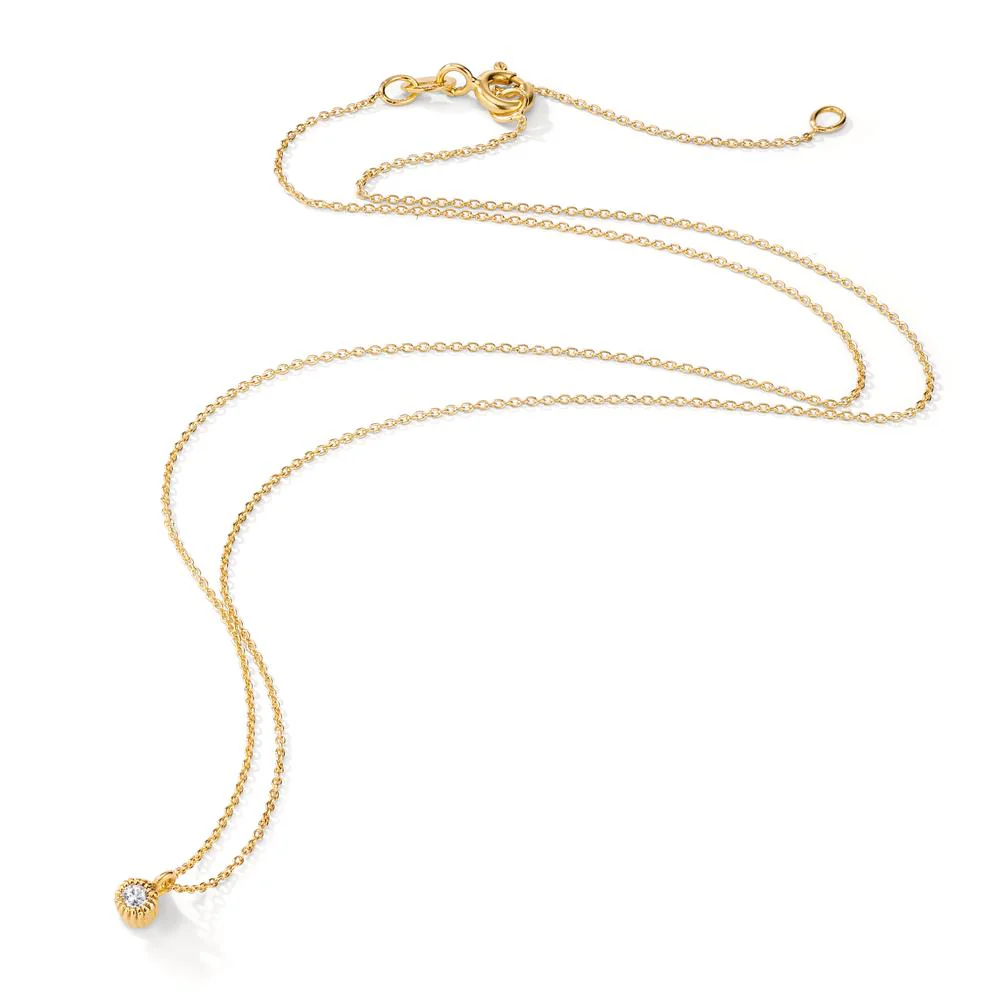 Collana Oro giallo 585/14 kt Diamante 0.057 ct, w-si 39-42 cm - Image 2