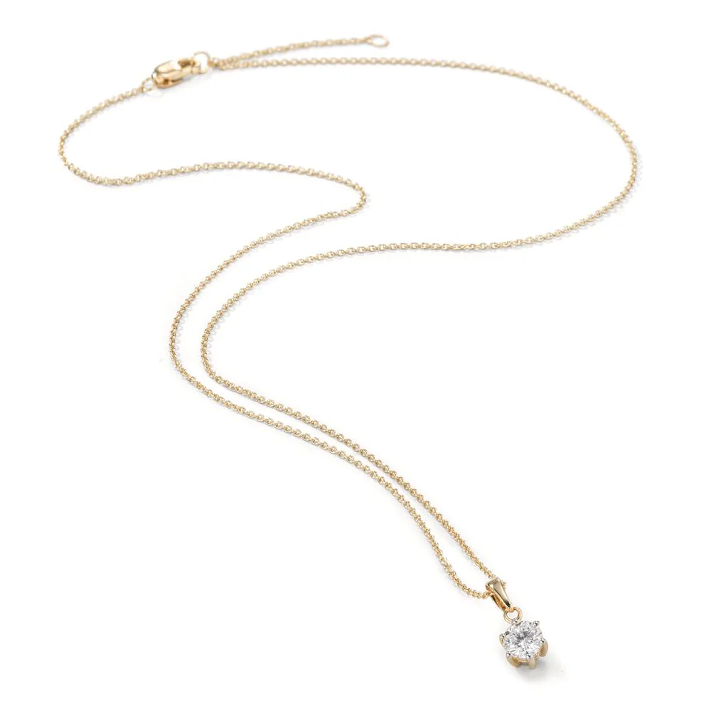 Collana Oro giallo 585/14 kt Laboratorio di diamanti coltivato 0.35 ct, w-si 42-45 cm - Image 2