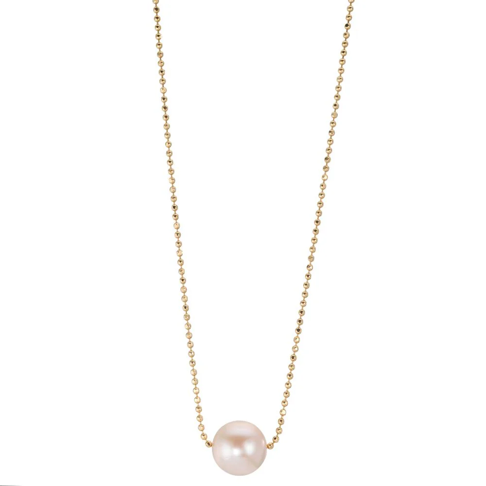 Collana Oro giallo 585/14 kt Perle Akoya, 2 Perla 5.5-8.5 mm 38-45 cm
