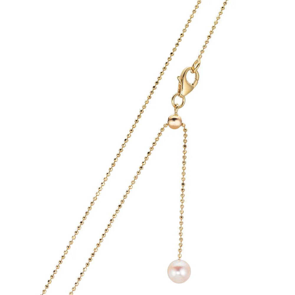 Collana Oro giallo 585/14 kt Perle Akoya, 2 Perla 5.5-8.5 mm 38-45 cm - Image 3
