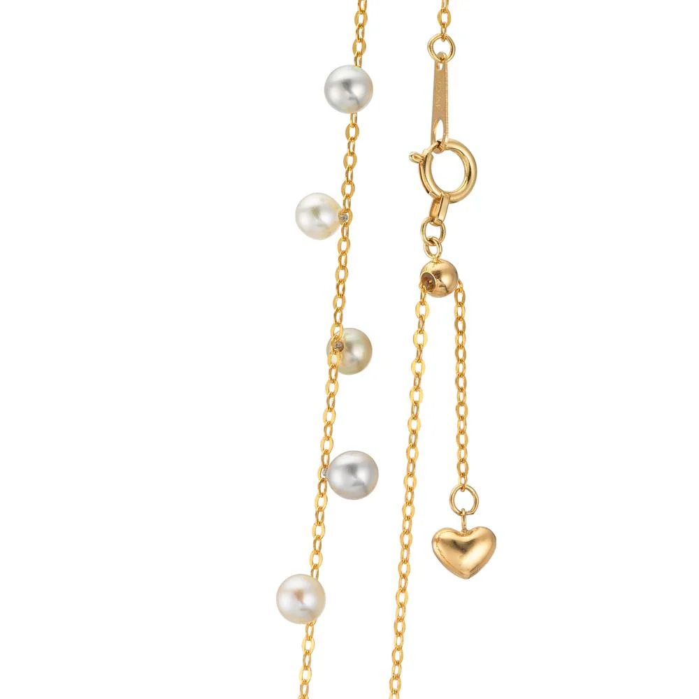 Collana Oro giallo 750/18 carati [Akoya Perle], 21 Perla 3.5-4 mm 38-42 cm - Image 3