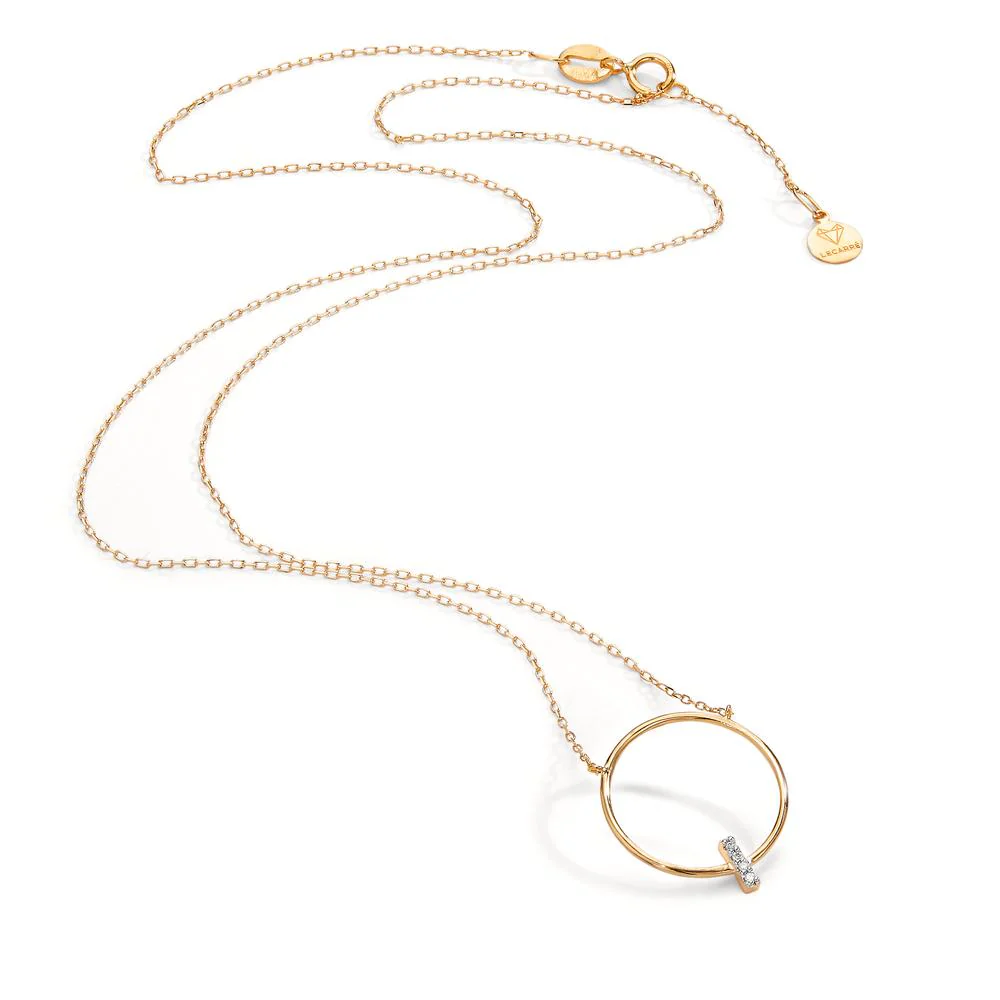 Collana Oro giallo 750/18 carati Diamante 0.02 ct, 4 pietra, w-si 40-42 cm - Image 2