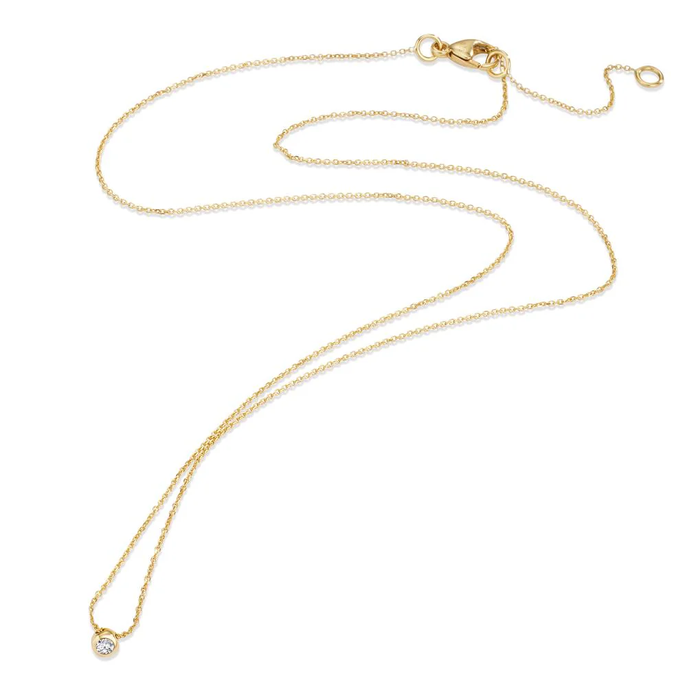 Collana Oro giallo 750/18 carati Diamante 0.03 ct, w-si 42-45 cm - Image 2