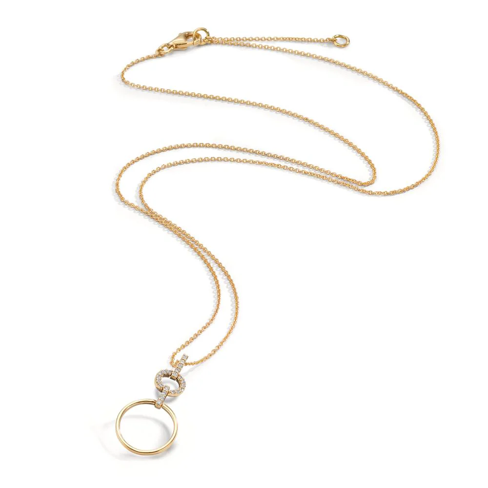 Collana Oro giallo 750/18 carati Diamante 0.08 ct, w-si 42-45 cm - Image 2