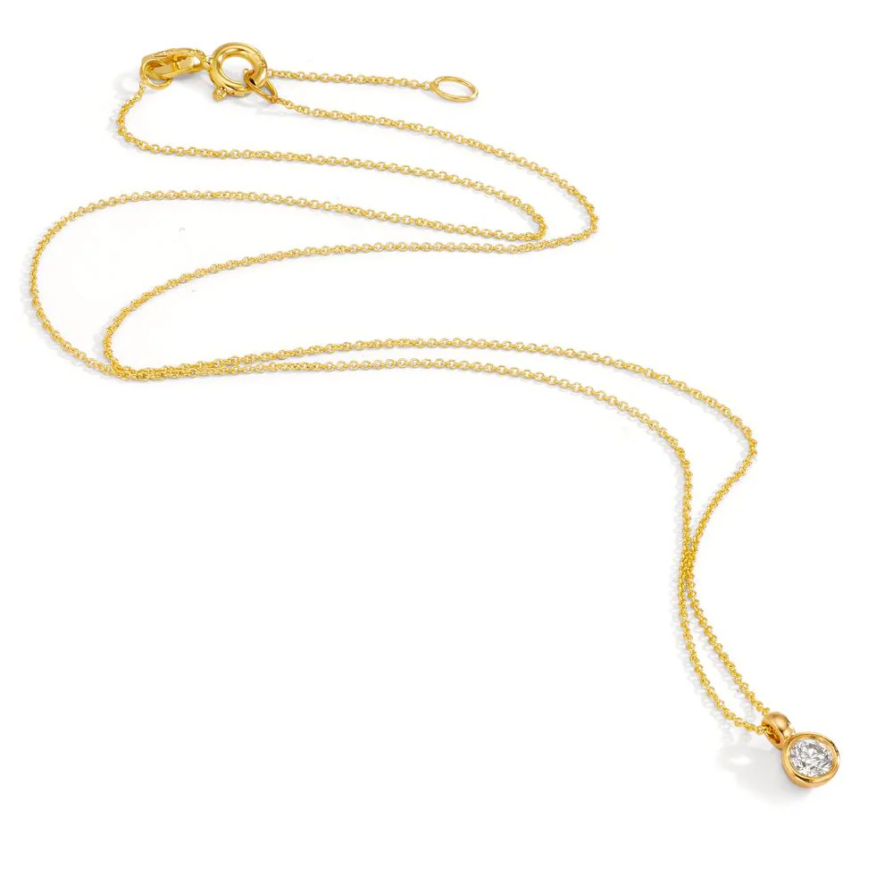 Collana Oro giallo 750/18 carati Diamante 0.15 ct, w-si 40-42 cm - Image 2