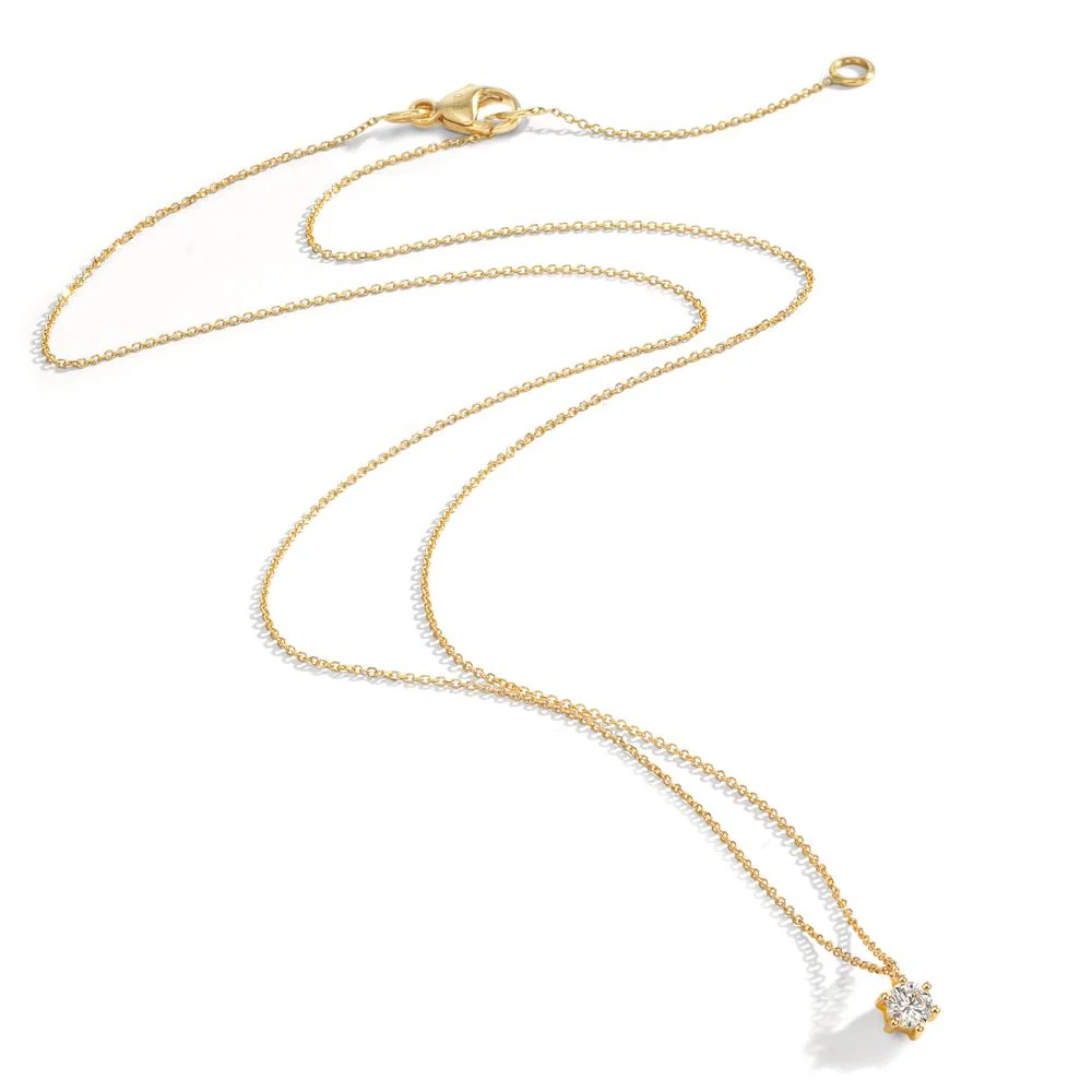 Collana Oro giallo 750/18 carati Diamante 0.15 ct, w-si 42-45 cm - Image 2