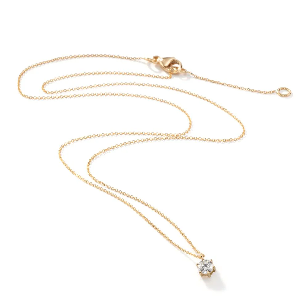 Collana Oro giallo 750/18 carati Diamante 0.20 ct, w-si 42-45 cm - Image 2