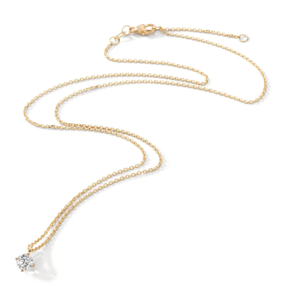 Collana Oro giallo 750/18 carati Laboratorio di diamanti coltivato 0.25 ct, tw-si 40-42 cm - Image 2