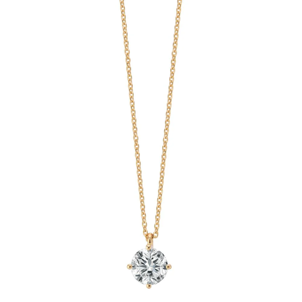 Collana Oro giallo 750/18 carati Laboratorio di diamanti coltivato 1 ct, tw-si 40-42 cm