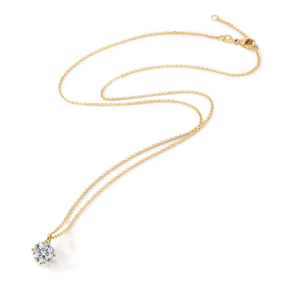 Collana Oro giallo 750/18 carati Laboratorio di diamanti coltivato 1 ct, tw-si 40-42 cm - Image 2