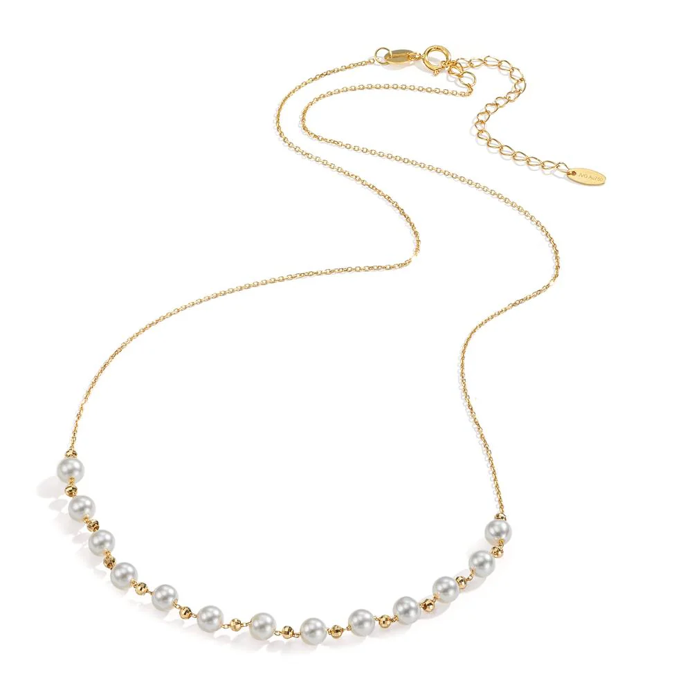 Collana Oro giallo 750/18 carati Perla coltivata d'acqua dolce, 13 Perla 3.5-4 mm 40-45 cm - Image 2
