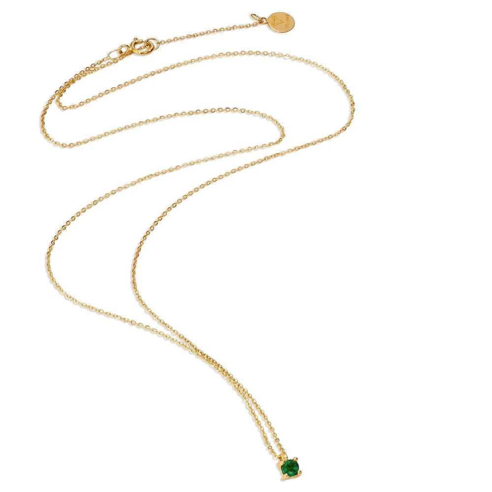 Collana Oro giallo 750/18 carati Smeraldo 40-42 cm - Image 2