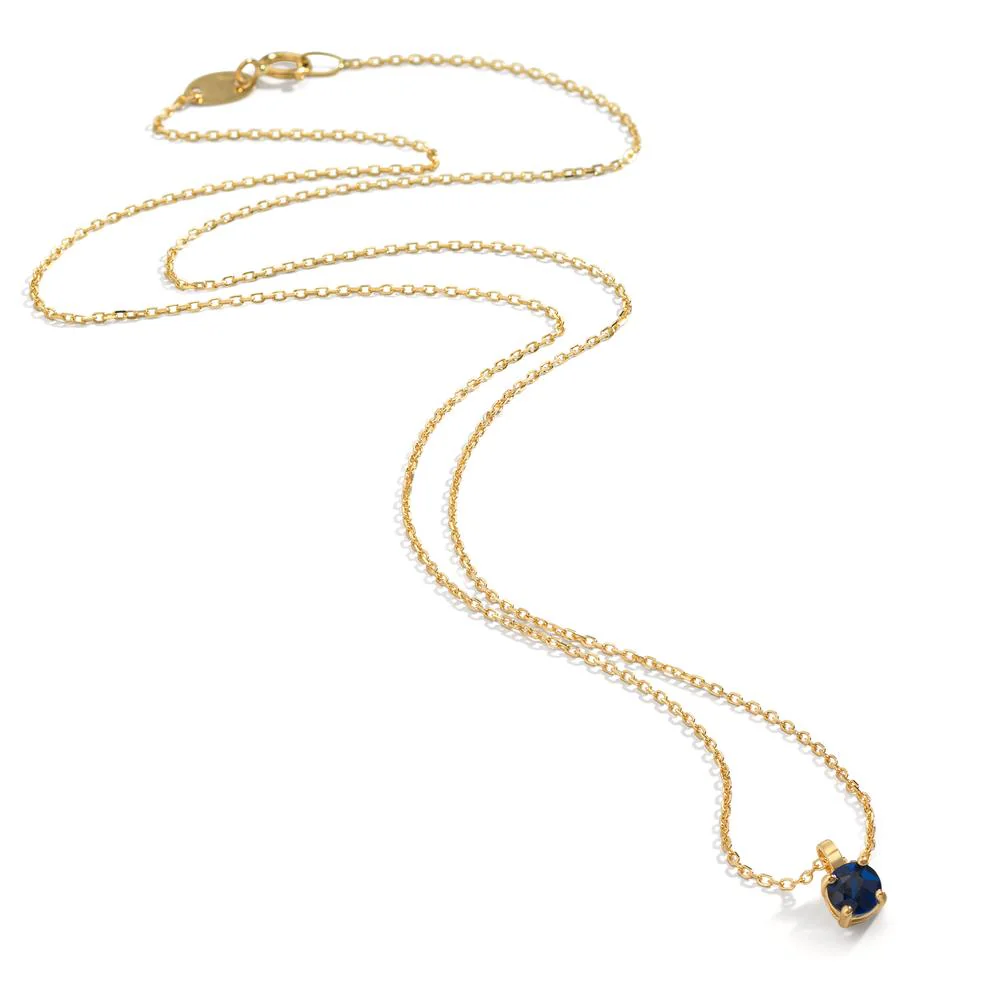 Collana Oro giallo 750/18 carati Zaffiro 0.28 ct 42 cm - Image 2