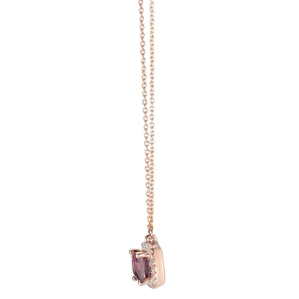 Collana Oro rosso 585/14 kt Rodolite, Diamante 0.05 ct, 20 pietra, [Brillant], w-si 42 cm - Image 2