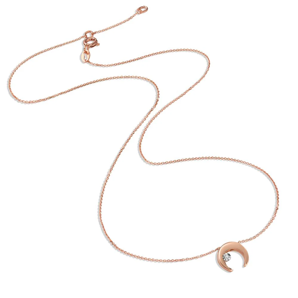 Collana Oro rosso 750/18 carati Diamante 0.005 ct, w-si Luna 40-42 cm Ø8.5 mm - Image 2
