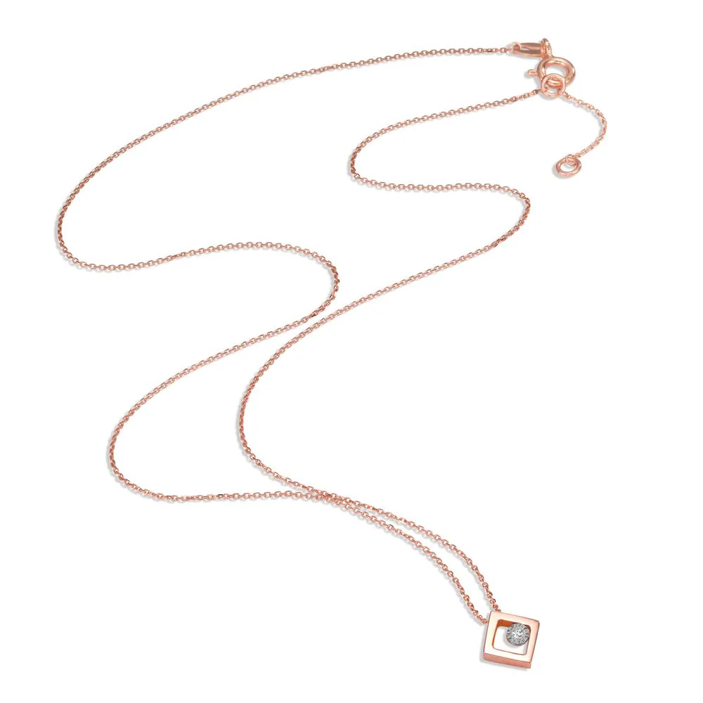Collana Oro rosso 750/18 carati Diamante 0.008 ct, w-si 40-42 cm - Image 2