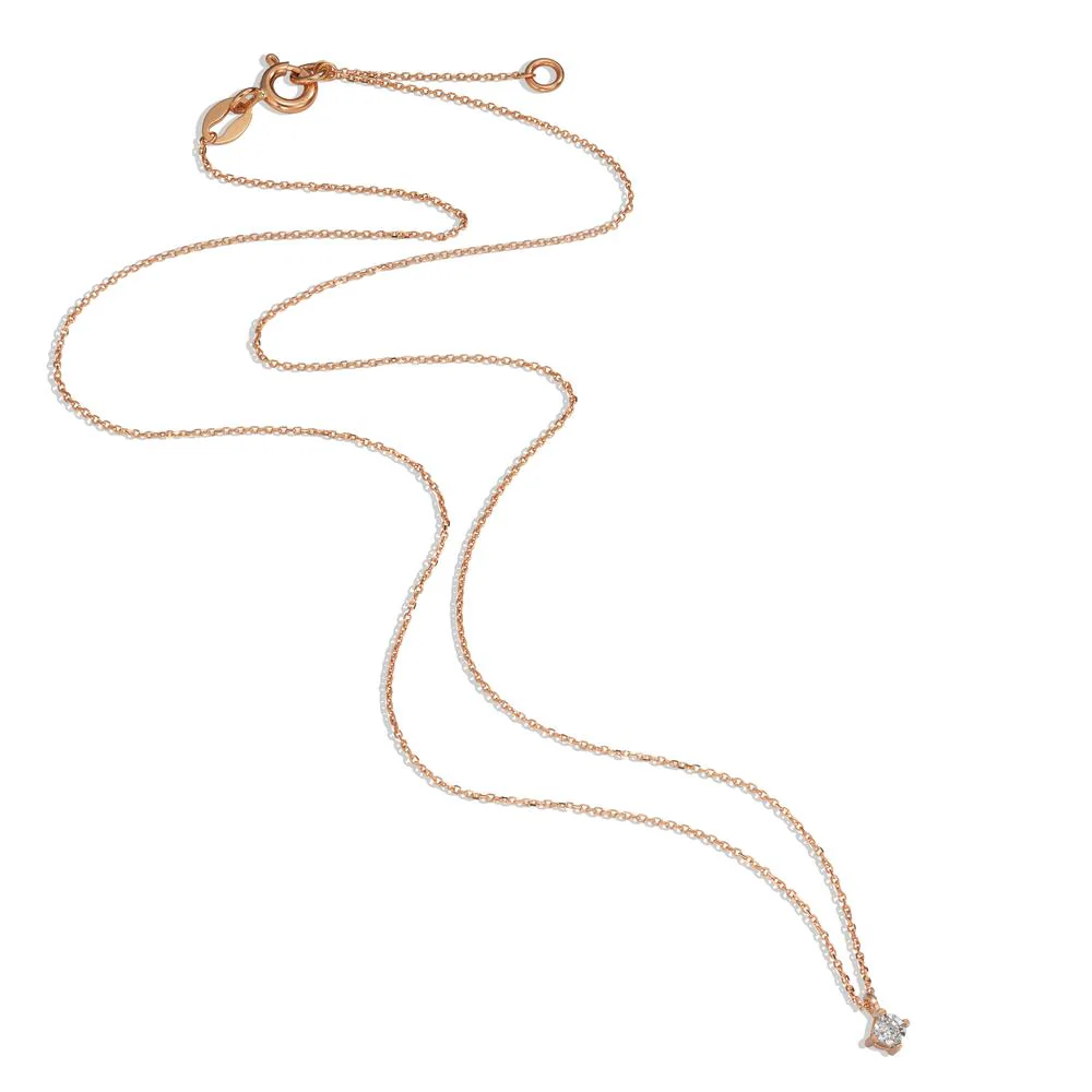 Collana Oro rosso 750/18 carati Diamante 0.02 ct, w-si 40-42 cm Ø2.8 mm - Image 2
