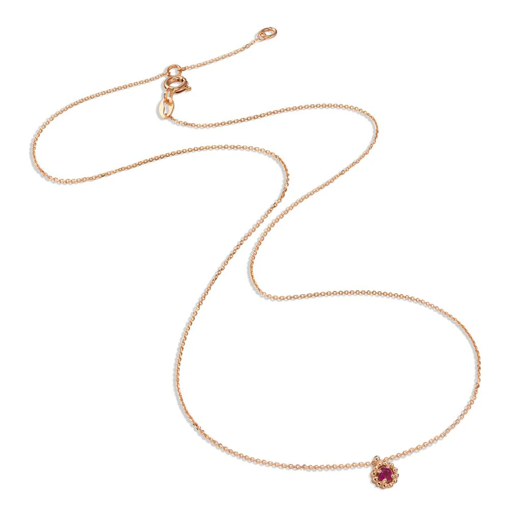Collana Oro rosso 750/18 carati Rubino 0.15 ct 40-42 cm Ø5.7 mm - Image 2