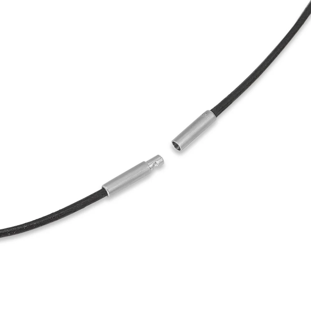 Collana Pelle, Acciaio inossidabile 42 cm Ø1.5 mm - Image 2