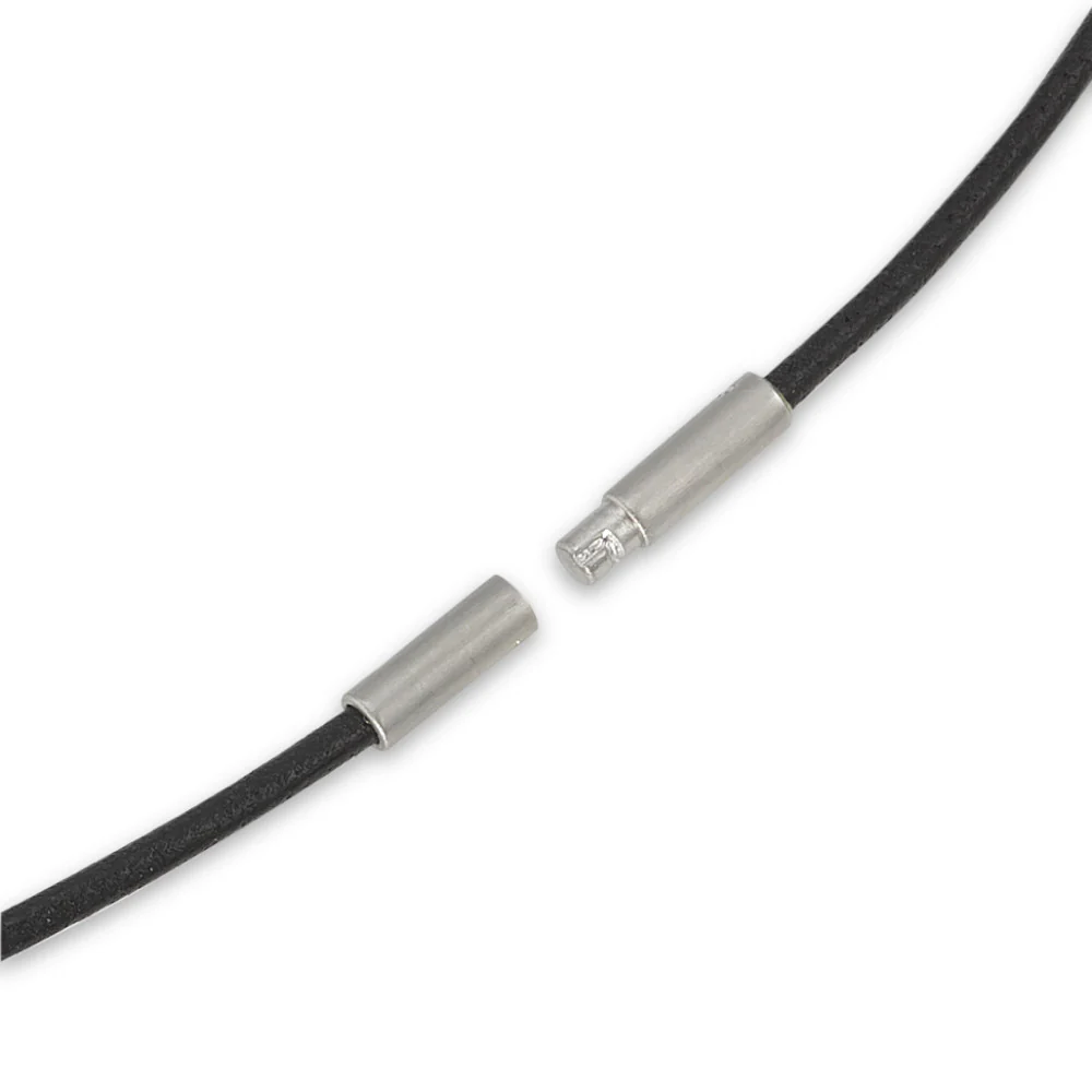 Collana Pelle, Acciaio inossidabile 45 cm Ø2 mm - Image 2