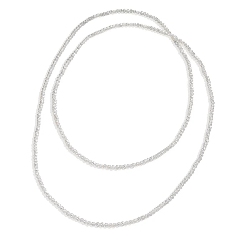 Collana Perla coltivata d'acqua dolce 3-3.5 mm 120 cm - Image 2