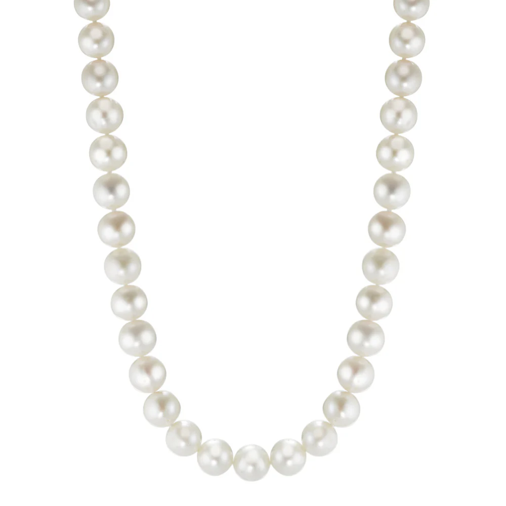 Collana Perla coltivata d'acqua dolce bianco, 8.5 mm 84 cm